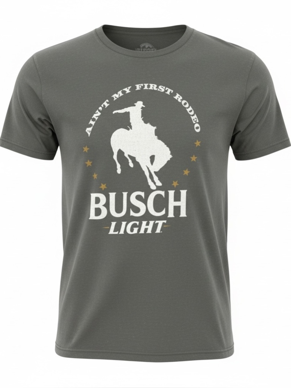 BUSCH LIGHT Ain’t My First Rodeo gray t-shirt size small like new